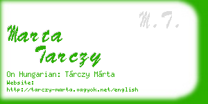 marta tarczy business card